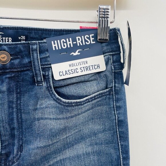 Hollister Juniors 3 Short High Rise Super Skinny Classic Stretch Distressed Jean - Picture 3 of 9